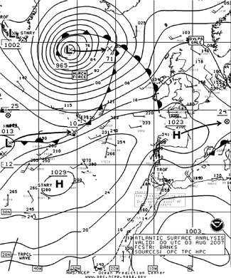 OPC North Atlantic Surface Analysis charts