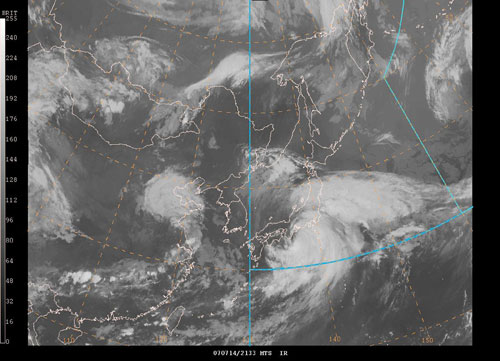 MTS infrared satellite image of Typhoon Man-Yi