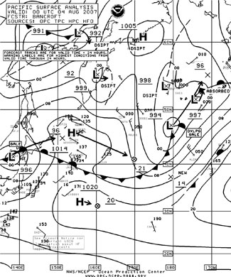 OPC North Pacific Surface Analysis charts