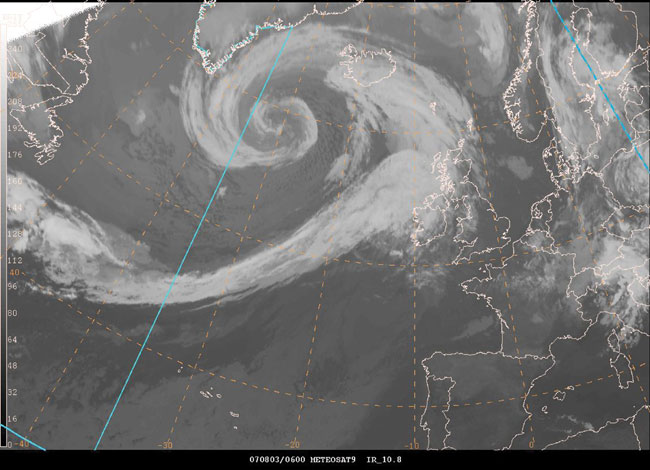 GOES-12 infrared satellite image of the storm in Figure 1