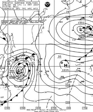 OPC North Pacific Surface Analysis charts