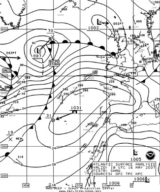 OPC North Atlantic Surface Analysis charts