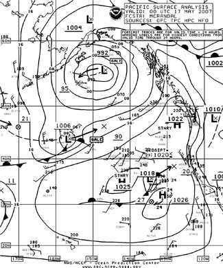 OPC North Pacific Surface Analysis charts