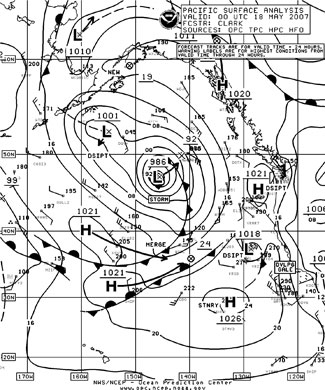 OPC North Pacific Surface Analysis charts