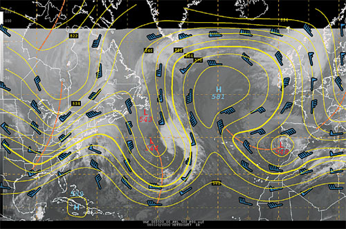 A blocked North Atlantic pattern