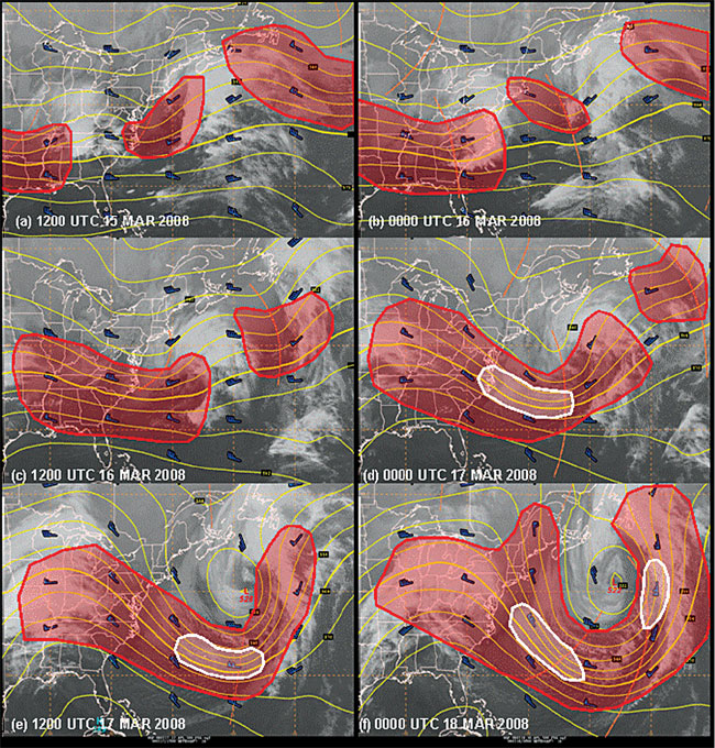 The sequence of 500 mb analyses