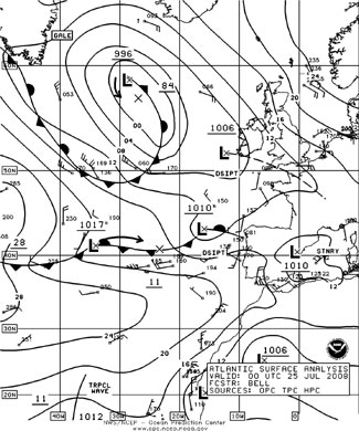 OPC North Atlantic Surface Analysis charts