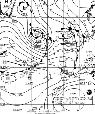 OPC North Atlantic Surface Analysis charts