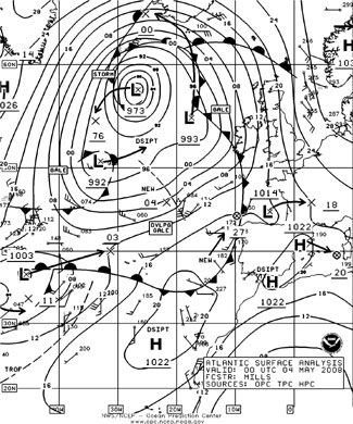 OPC North Atlantic Surface Analysis charts