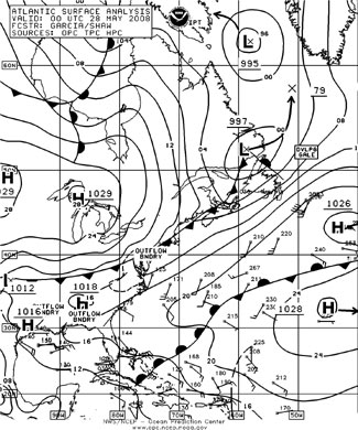 OPC North Atlantic Surface Analysis charts