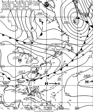 OPC North Atlantic Surface Analysis charts