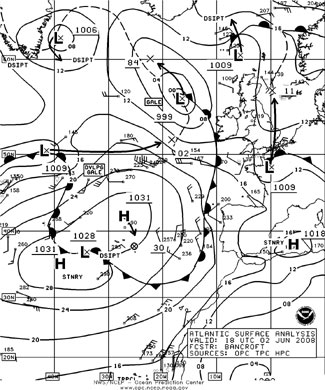 OPC North Atlantic Surface Analysis charts