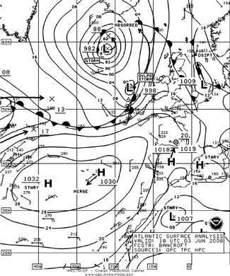 OPC North Atlantic Surface Analysis charts