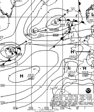 OPC North Atlantic Surface Analysis charts