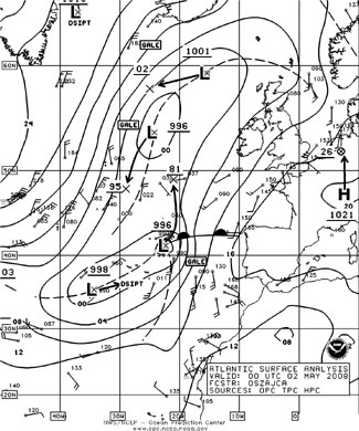 OPC North Atlantic Surface Analysis charts