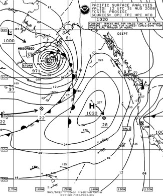 OPC North Pacific Surface Analysis charts