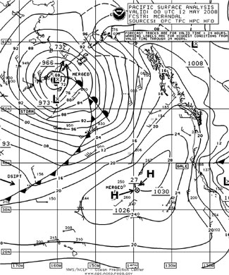 OPC North Pacific Surface Analysis charts