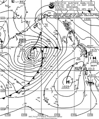 OPC North Pacific Surface Analysis charts