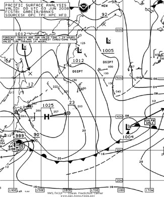 OPC North Pacific Surface Analysis charts