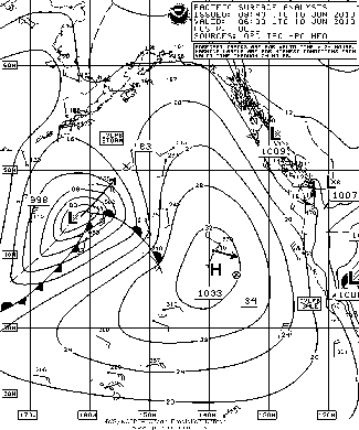 OPC North Pacific Surface Analysis charts