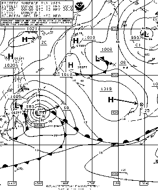 OPC North Pacific Surface Analysis charts