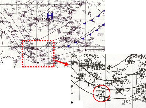 Figure 2 - Surface Pressure Analysis - Click to enlarge