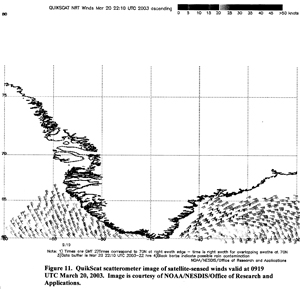 Figure 11 - QuikSCAT Scatterometer Image - Click to Enlarge