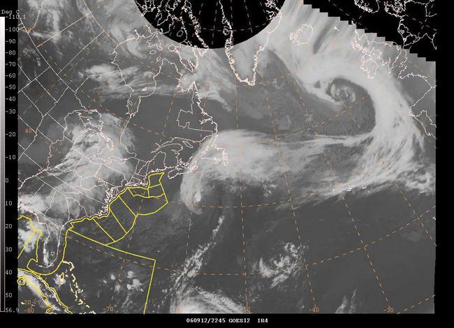 GOES12 infrared satellite image