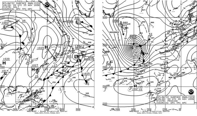 OPC North Atlantic Surface Analysis charts