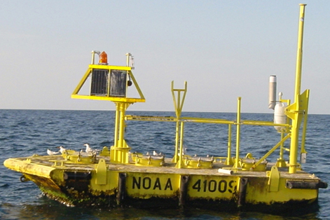 Figure 11 Theft of sensors and solar panel from a Weather/Ocean buoy
